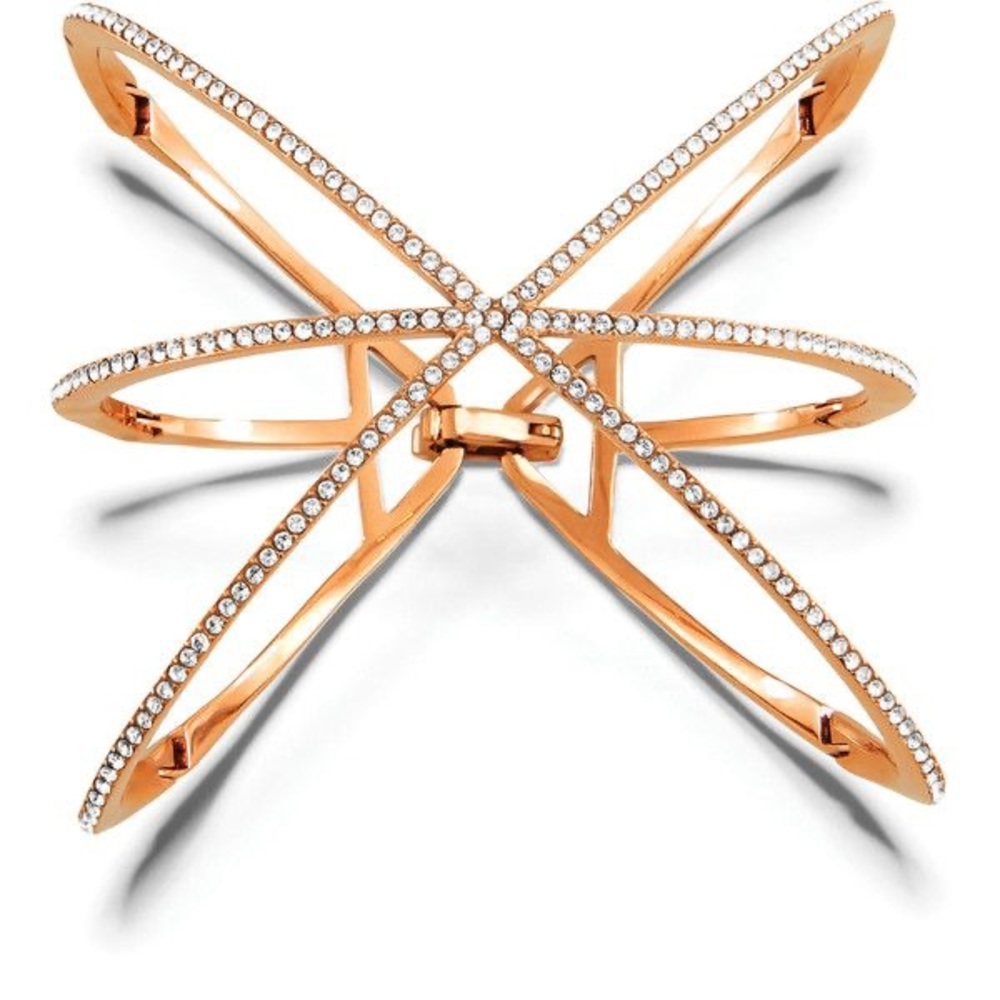 WANTED Henri Bendel gold Lux pave orbital cuff